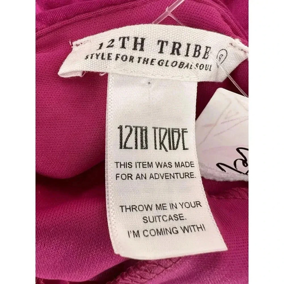 12TH TRIBE Pink Satin Crop Top - Picture 8 of 11